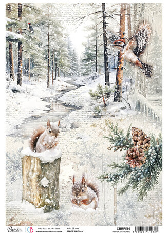 Ciao Bella Forest Tales A4 Rice Paper Winter Gathering (5pcs) (CBRP566) Ciao Bella Forest Tales A4 Rice Paper Winter Gathering (5pcs) (CBRP566)