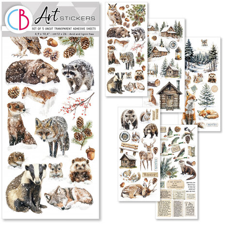 Ciao Bella Forest Tales Transparent Adhesive Sheets (5pcs) (CBI006) Ciao Bella Forest Tales Transparent Adhesive Sheets (5pcs) (CBI006)