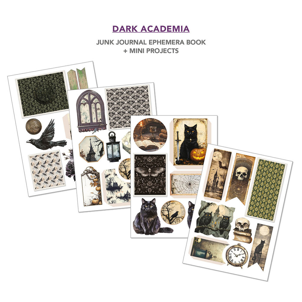 Ciao Bella Dark Academia A4 Junk Journal Ephemera Book (32pcs) (CBB014) Ciao Bella Dark Academia A4 Junk Journal Ephemera Book (32pcs) (CBB014)