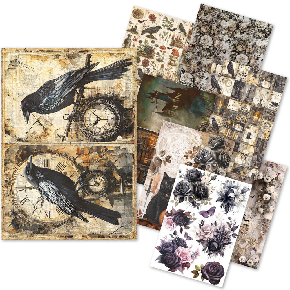 Ciao Bella Dark Academia A5 Rice Paper Mixed (8pcs) (CBRS020) Ciao Bella Dark Academia A5 Rice Paper Mixed (8pcs) (CBRS020)