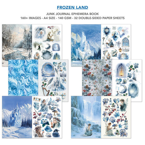 Ciao Bella Frozen Land A4 Junk Journal Ephemera Book (32pcs) (CBB016) Ciao Bella Frozen Land A4 Junk Journal Ephemera Book (32pcs) (CBB016)