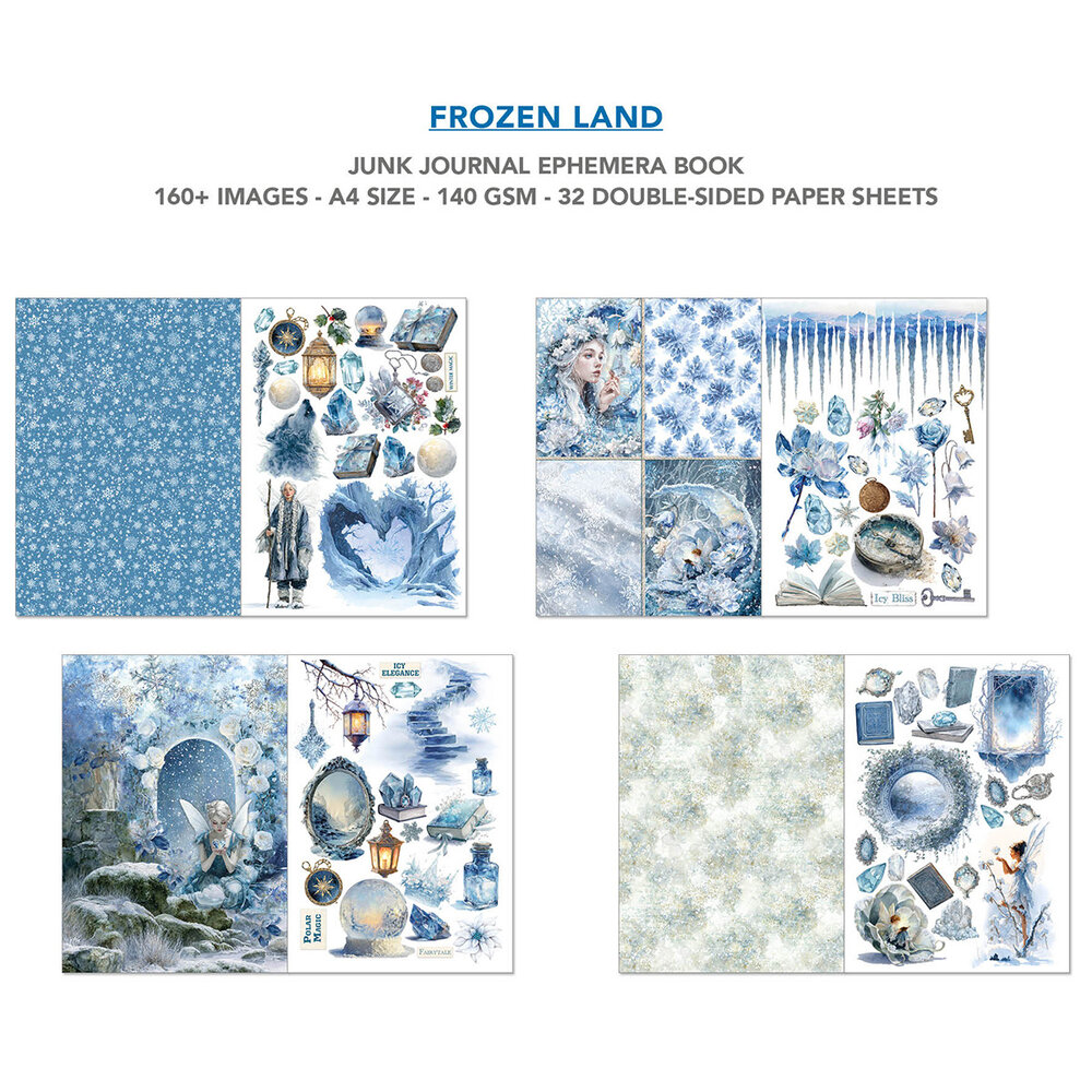 Ciao Bella Frozen Land A4 Junk Journal Ephemera Book (32pcs) (CBB016) Ciao Bella Frozen Land A4 Junk Journal Ephemera Book (32pcs) (CBB016)