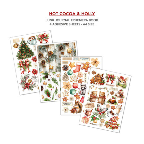 Ciao Bella Hot Cocoa & Holly A4 Junk Journal Ephemera Book (32pcs) (CBB015) Ciao Bella Hot Cocoa & Holly A4 Junk Journal Ephemera Book (32pcs) (CBB015)