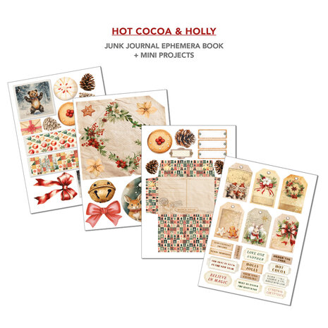 Ciao Bella Hot Cocoa & Holly A4 Junk Journal Ephemera Book (32pcs) (CBB015) Ciao Bella Hot Cocoa & Holly A4 Junk Journal Ephemera Book (32pcs) (CBB015)