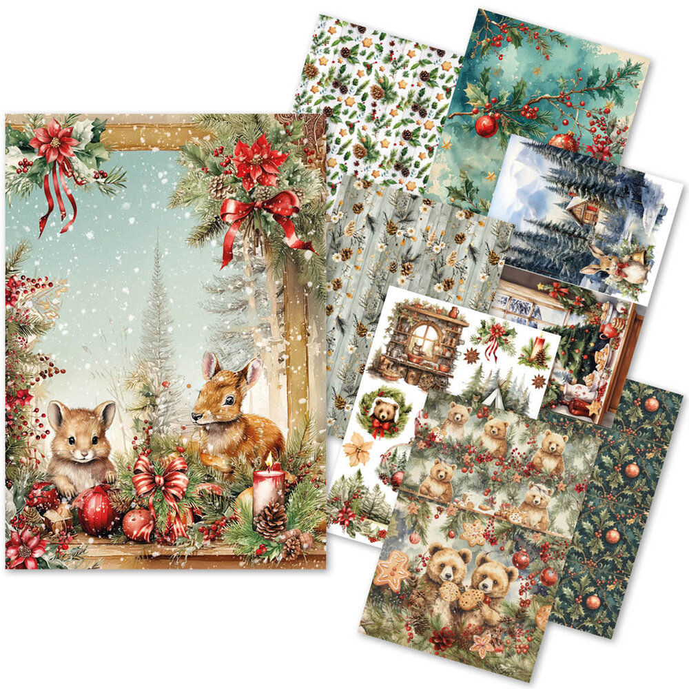 Ciao Bella Hot Cocoa & Holly A5 Rice Paper Mixed (8pcs) (CBRS021) Ciao Bella Hot Cocoa & Holly A5 Rice Paper Mixed (8pcs) (CBRS021)