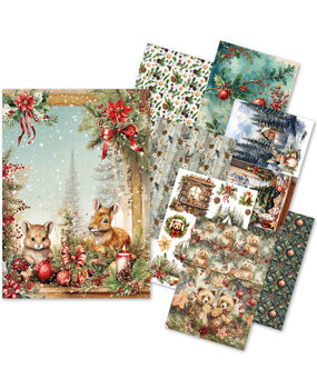 Ciao Bella Hot Cocoa & Holly A5 Rice Paper Mixed (8pcs) (CBRS021)