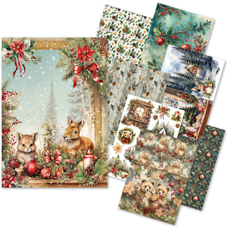 Ciao Bella Hot Cocoa & Holly A5 Rice Paper Mixed (8pcs) (CBRS021) Ciao Bella Hot Cocoa & Holly A5 Rice Paper Mixed (8pcs) (CBRS021)