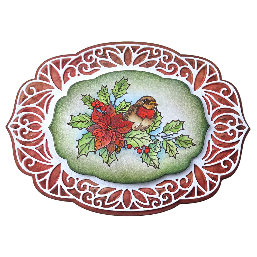 Elizabeth Craft Designs Festive Holly Stamps Festive Holly Sentiments (CS417)