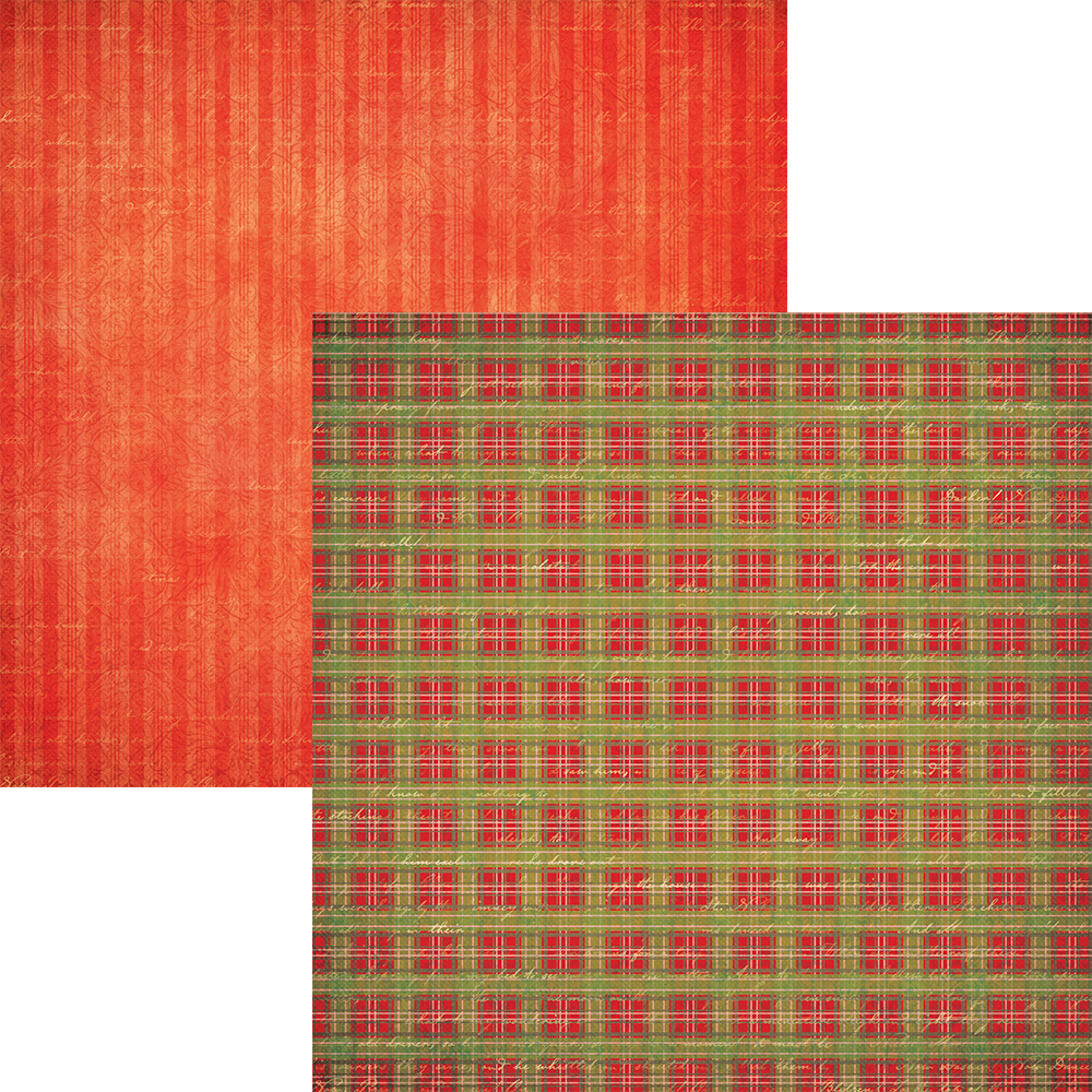 Elizabeth Craft Designs Festive Holly 12x12 Inch Patterned Cardstock Paper (C034)