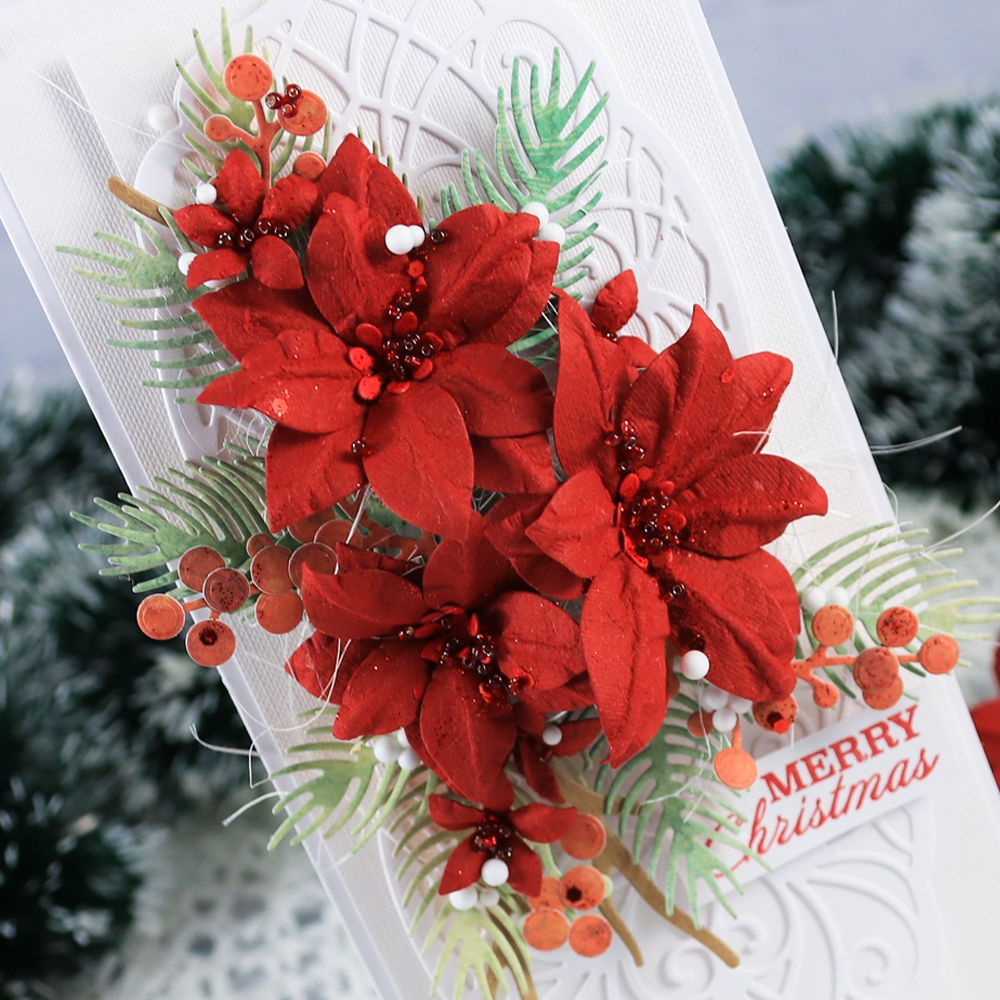 Elizabeth Craft Designs Festive Holly Die Poinsettia (2269) Elizabeth Craft Designs Festive Holly Die Poinsettia (2269)
