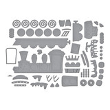 Spellbinders Candy Christmas Etched Dies Gingerbread Train (S7-280)