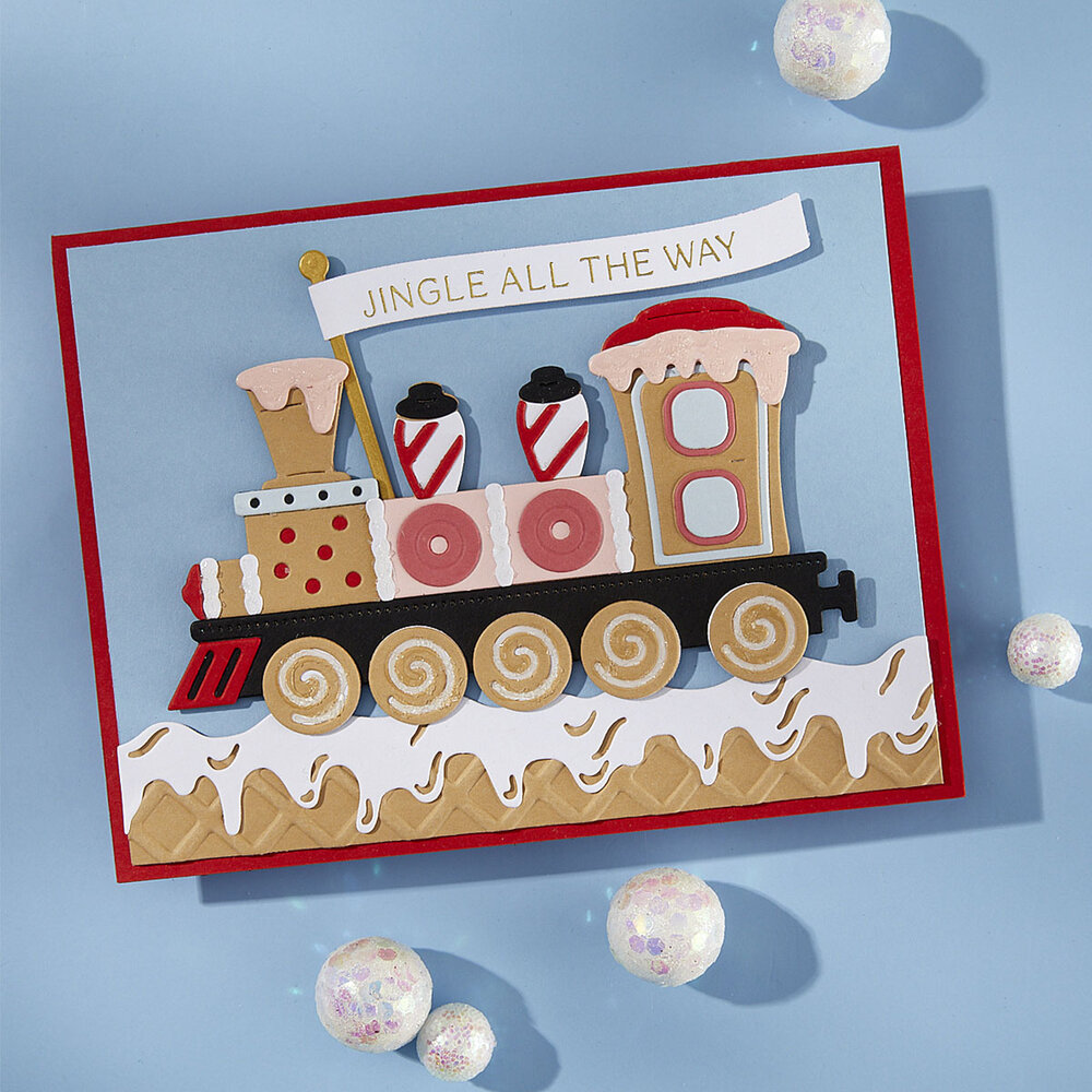 Spellbinders Candy Christmas Etched Dies Gingerbread Train (S7-280) Spellbinders Candy Christmas Etched Dies Gingerbread Train (S7-280)