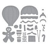 Spellbinders Candy Christmas Etched Dies Gingerbread Delivery (S5-713)