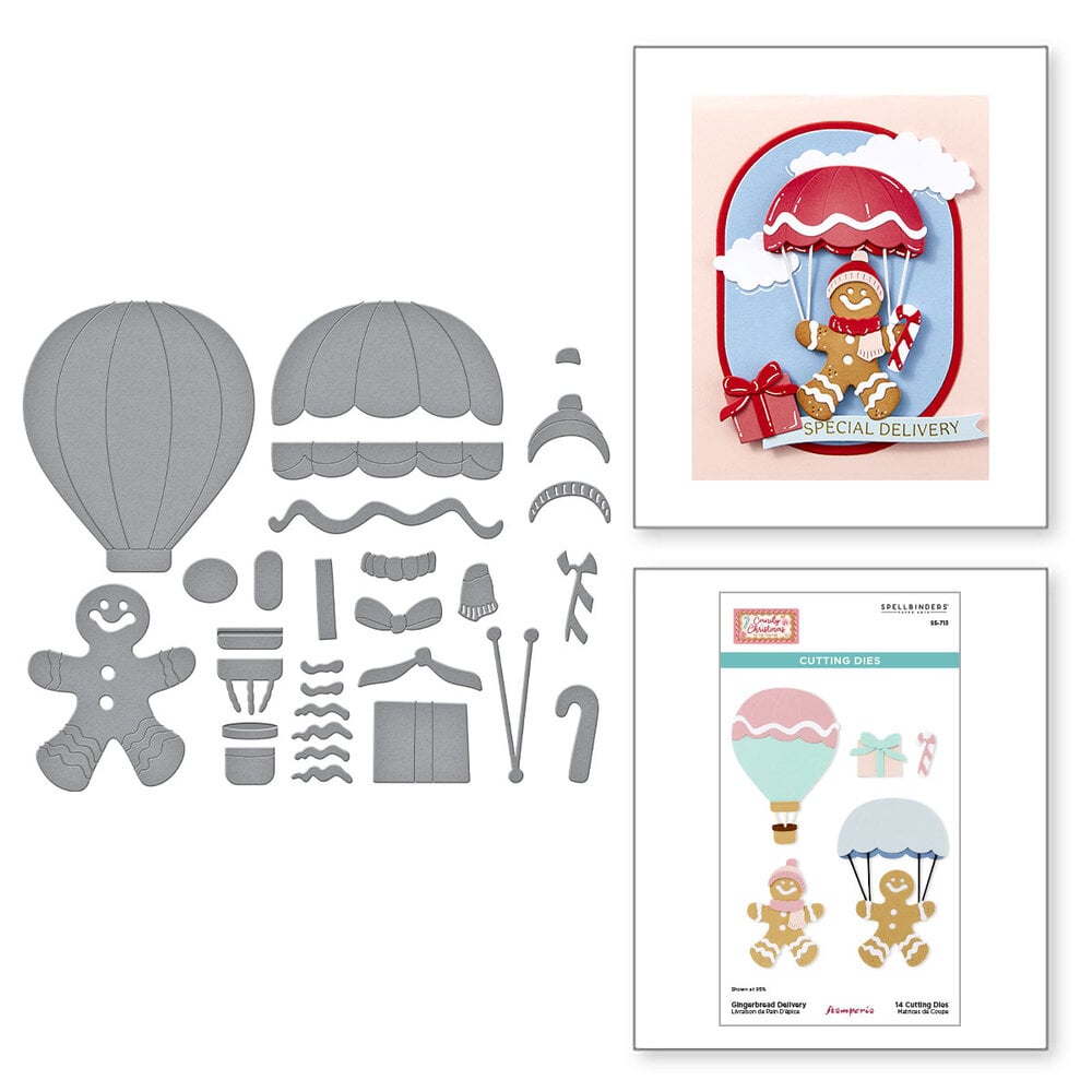 Spellbinders Candy Christmas Etched Dies Gingerbread Delivery (S5-713) Spellbinders Candy Christmas Etched Dies Gingerbread Delivery (S5-713)