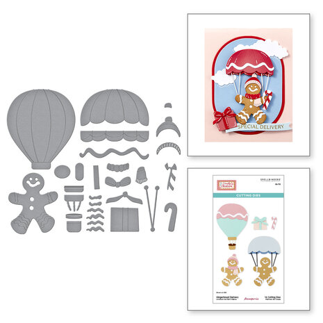 Spellbinders Candy Christmas Etched Dies Gingerbread Delivery (S5-713) Spellbinders Candy Christmas Etched Dies Gingerbread Delivery (S5-713)