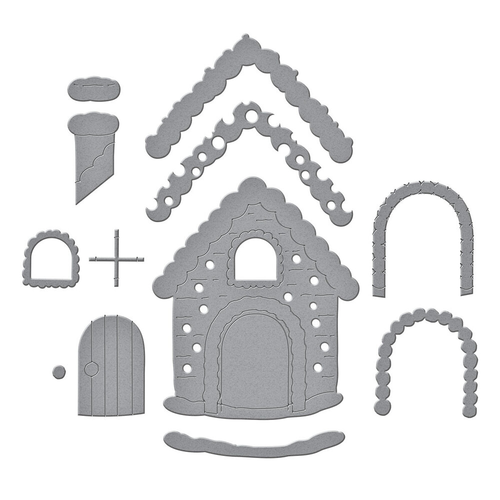 Spellbinders Candy Christmas Etched Dies Gingerbread House (S4-1492) Spellbinders Candy Christmas Etched Dies Gingerbread House (S4-1492)