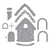 Spellbinders Candy Christmas Etched Dies Gingerbread House (S4-1492)