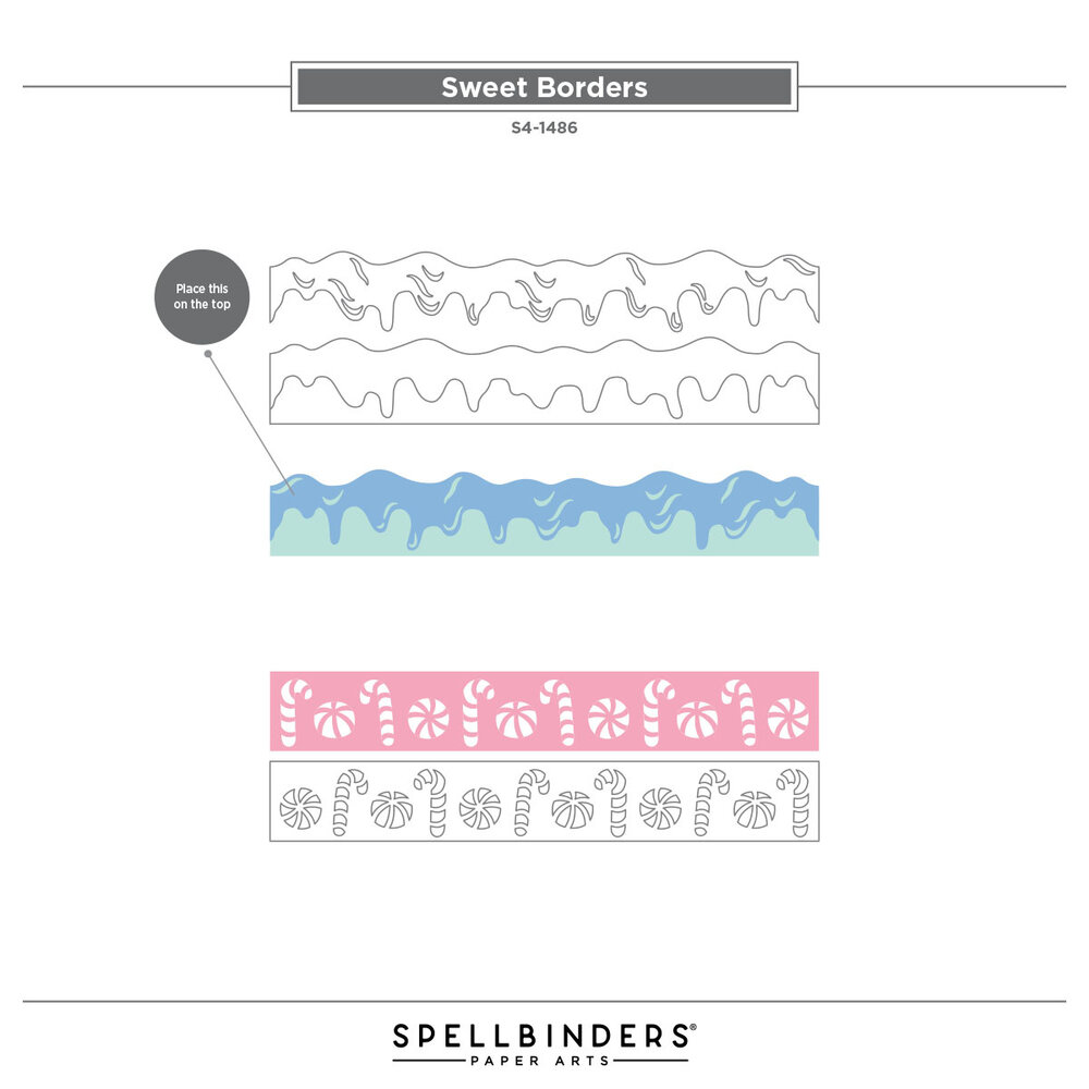 Spellbinders Candy Christmas Etched Dies Sweet Borders (S4-1486) Spellbinders Candy Christmas Etched Dies Sweet Borders (S4-1486)