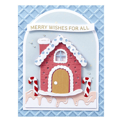 Spellbinders Candy Christmas 3D Embossing Folder Waffle Cone (E3D-157)