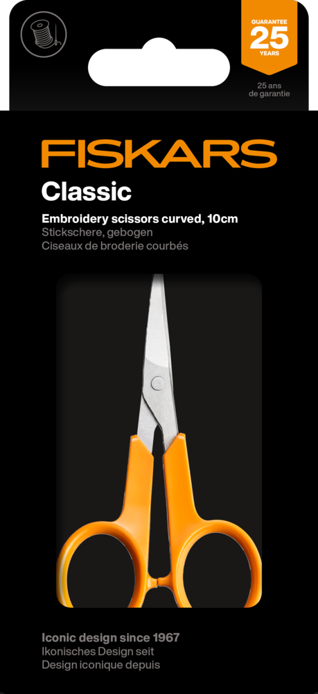 Fiskars Scissors Classic Embroidery Curved 10cm (1075059) Fiskars Scissors Classic Embroidery Curved 10cm (1075059)