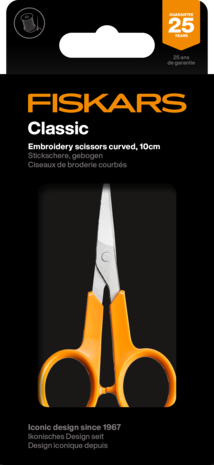 Fiskars Scissors Classic Embroidery Curved 10cm (1075059) Fiskars Scissors Classic Embroidery Curved 10cm (1075059)