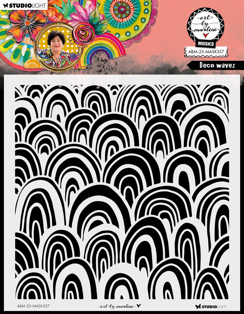 Art By Marlene Deco Waves Mask (ABM-25-MASK357) Art By Marlene Deco Waves Mask (ABM-25-MASK357)