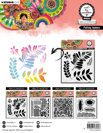 Art By Marlene Falling Leaves Mask (ABM-25-MASK355) Art By Marlene Falling Leaves Mask (ABM-25-MASK355)