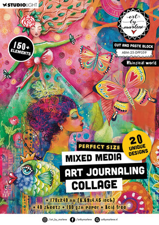 Art By Marlene Whymsical World "The Perfect Size" Cut and Paste Book (ABM-25-DPP359) Art By Marlene Whymsical World "The Perfect Size" Cut and Paste Book (ABM-25-DPP359)