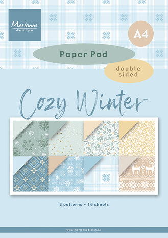 Marianne Design Cozy Winter A4 Paper Pad (PK9212) (DISCONTINUED)