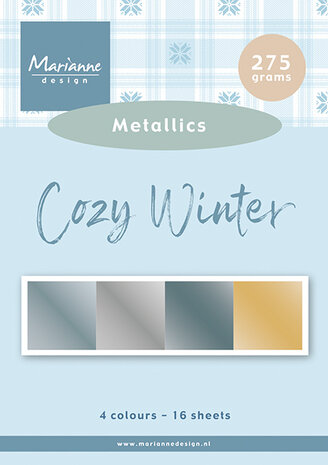 Marianne Design Cozy Winter A5 Metallics Cardstock (PK9214) Marianne Design Cozy Winter A5 Metallics Cardstock (PK9214)