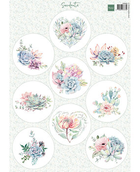 Marianne Design Decoupage Succulents (VK9636)