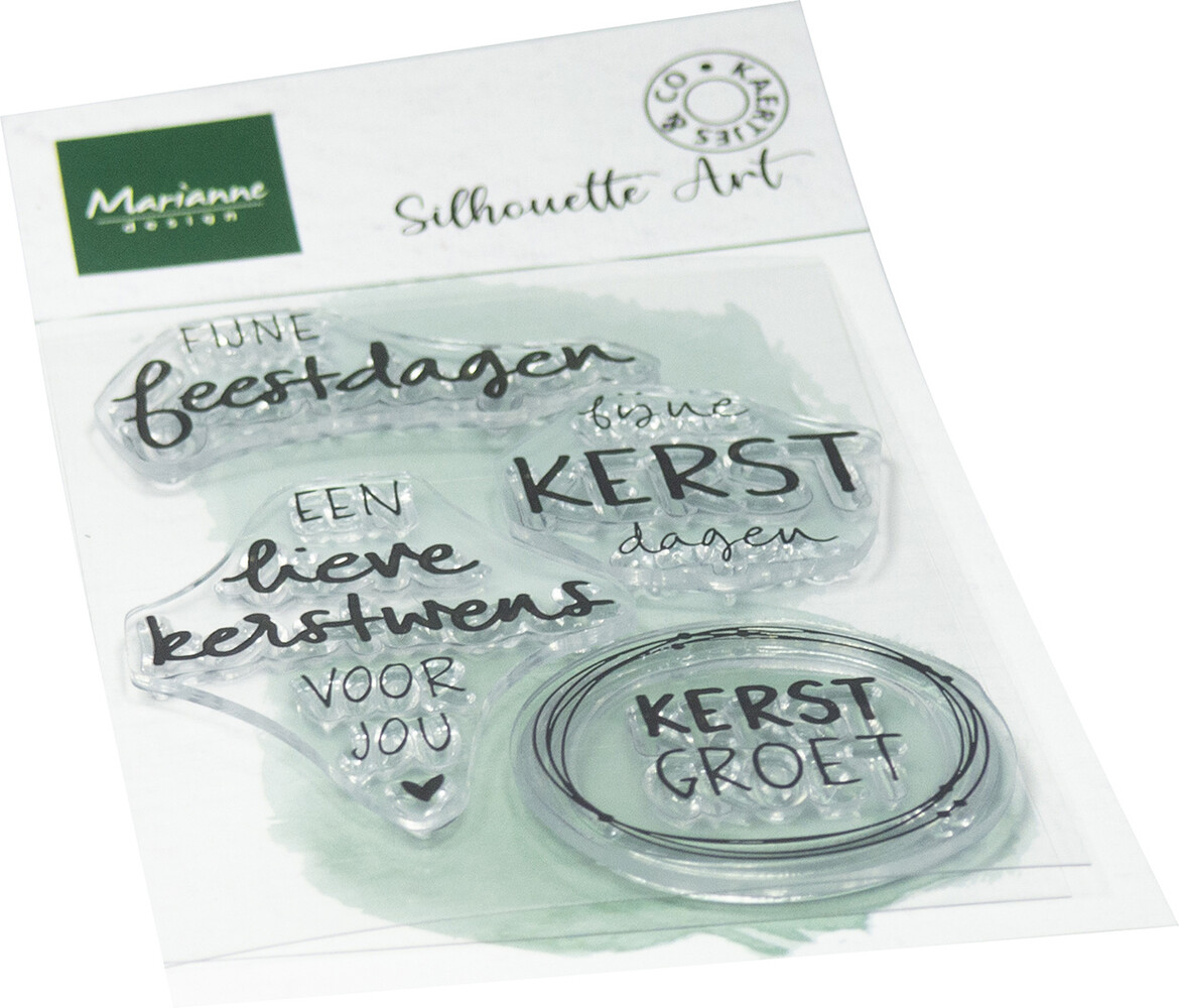 Marianne Design Clear Stamps Kerstwensen by Kaertjes & Co (CS1182)