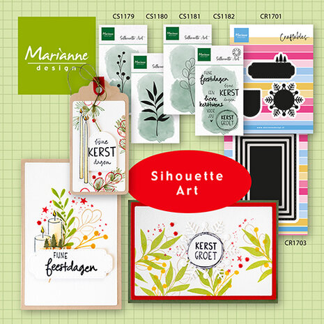 Marianne Design Clear Stamps Kerstwensen by Kaertjes & Co (CS1182)