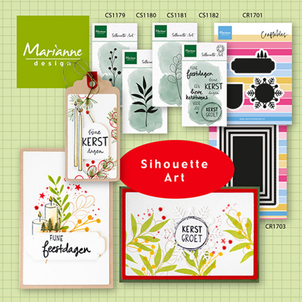 Marianne Design Clear Stamps Silhouette Art Berries (CS1179)