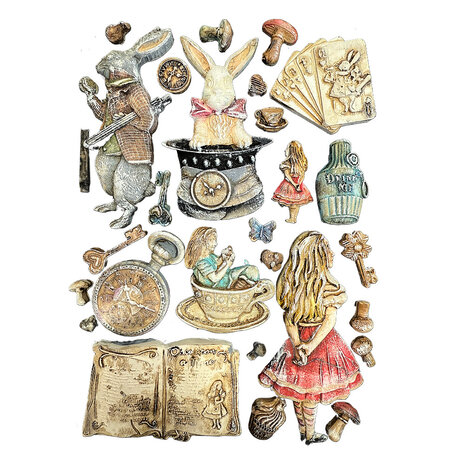 Stamperia Alice in Christmas A5 Silicon Mould (KACMA572)