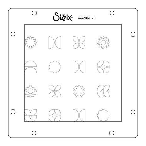 Sizzix Retro Vibe Rotating Stencils (1pcs) (666986)