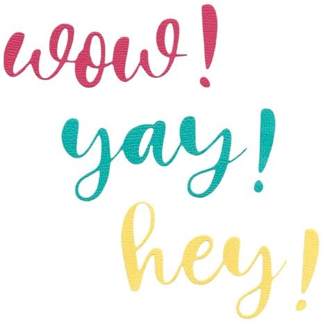 Sizzix Thinlits Die by Catherine Pooler Exclamation Word Dies (3pcs) (666993)