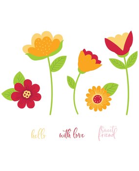 Sizzix Clear Stamps by Catherine Pooler Whimsy Bloom #1 (22pcs) (666994)