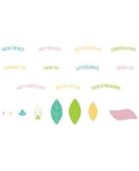 Sizzix Clear Stamps by Catherine Pooler Overarching Sentiments (22pcs) (666997)