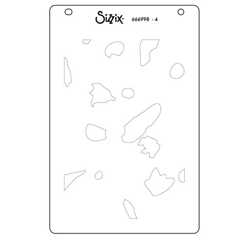 Sizzix Layered Stencils by Catherine Pooler A6 Paper Scraps (4pcs) (666998)