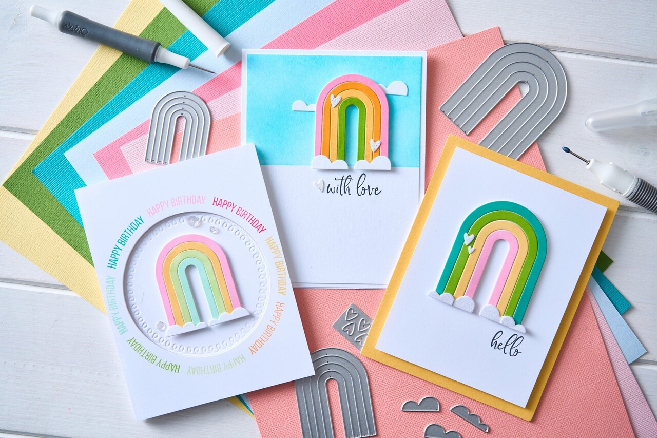 Sizzix Thinlits Die by Catherine Pooler Rainbow Arches (14pcs) (666999)