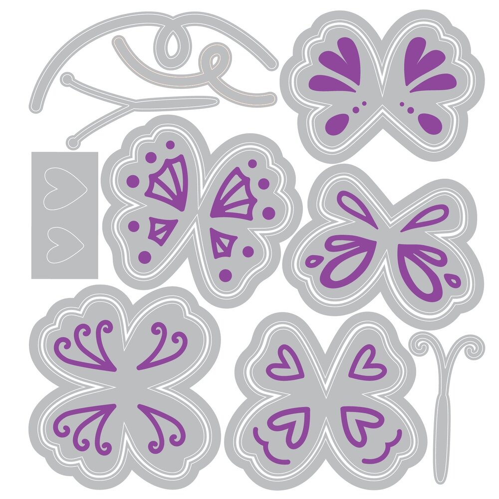 Sizzix Framelits by Catherine Pooler Bright Butterflies #2 (10pcs) (667007)