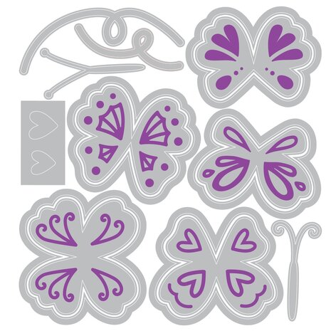 Sizzix Framelits by Catherine Pooler Bright Butterflies #2 (10pcs) (667007)