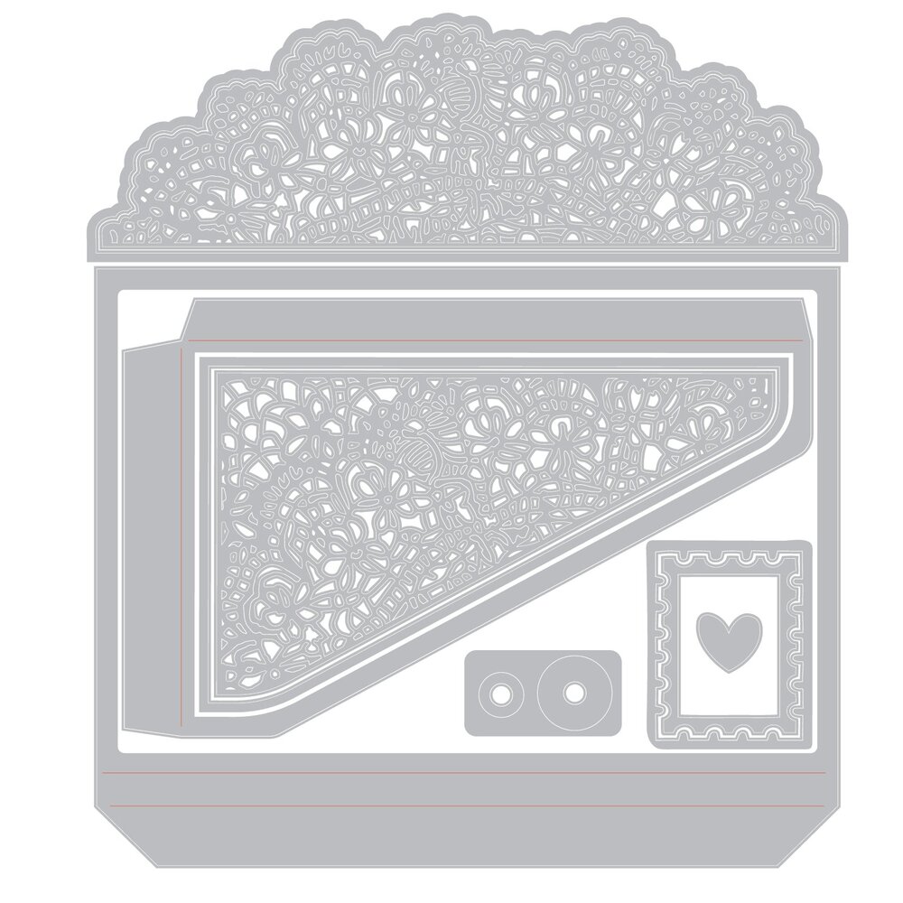 Sizzix Thinlits Die by 49 and Market Laced Folio (10pcs) (667014)