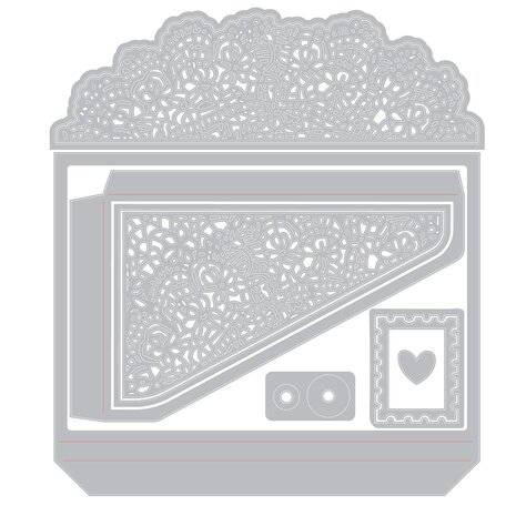 Sizzix Thinlits Die by 49 and Market Laced Folio (10pcs) (667014)