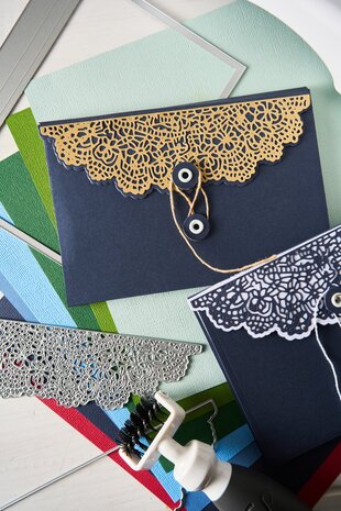 Sizzix Thinlits Die by 49 and Market Laced Folio (10pcs) (667014)