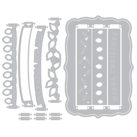 Sizzix Thinlits Die by 49 and Market Snap and Swap Merry Christmas (15pcs) (667016)