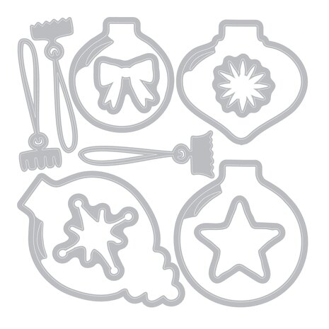 Sizzix Framelits Die w/Stamps by 49 and Market Baubles (11+19pcs) (667019) Sizzix Framelits Die w/Stamps by 49 and Market Baubles (11+19pcs) (667019)