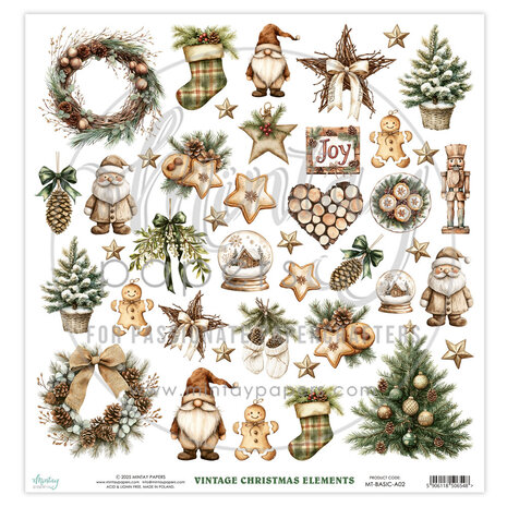 Mintay Basic 12x12 Inch Elements Rustic Christmas (MT-BASIC-A02) Mintay Basic 12x12 Inch Elements Rustic Christmas (MT-BASIC-A02)