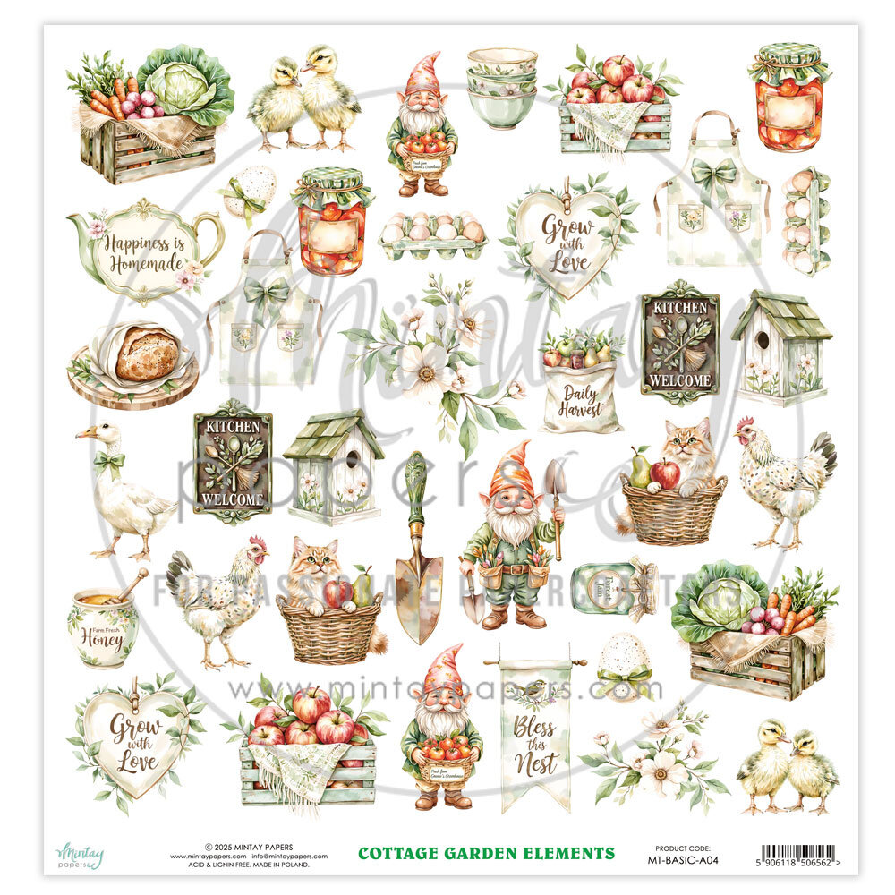Mintay Basic 12x12 Inch Elements Cottage Garden (MT-BASIC-A04) Mintay Basic 12x12 Inch Elements Cottage Garden (MT-BASIC-A04)